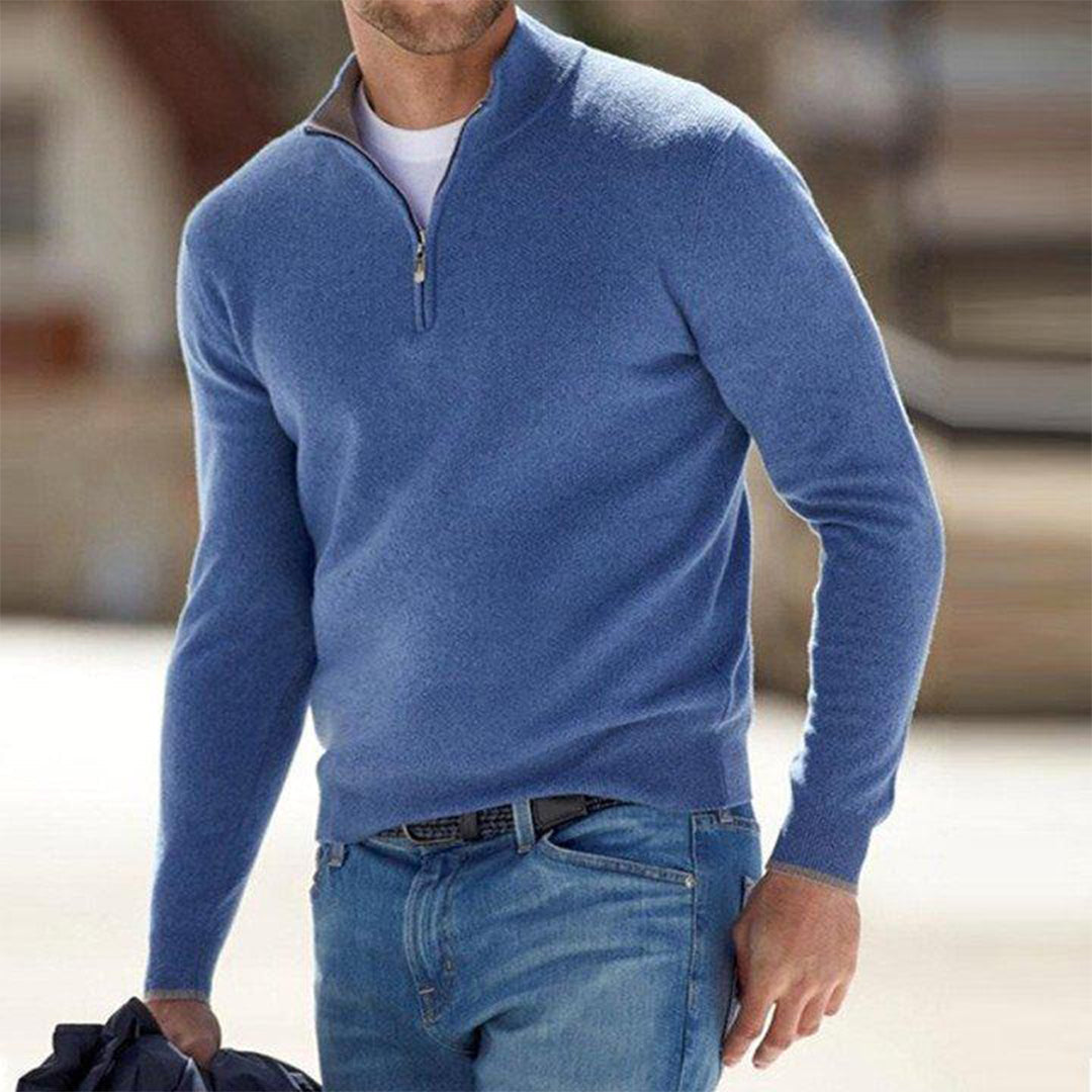 Pullover Herren Weste | Reißverschluss Freizeitmode Mivona