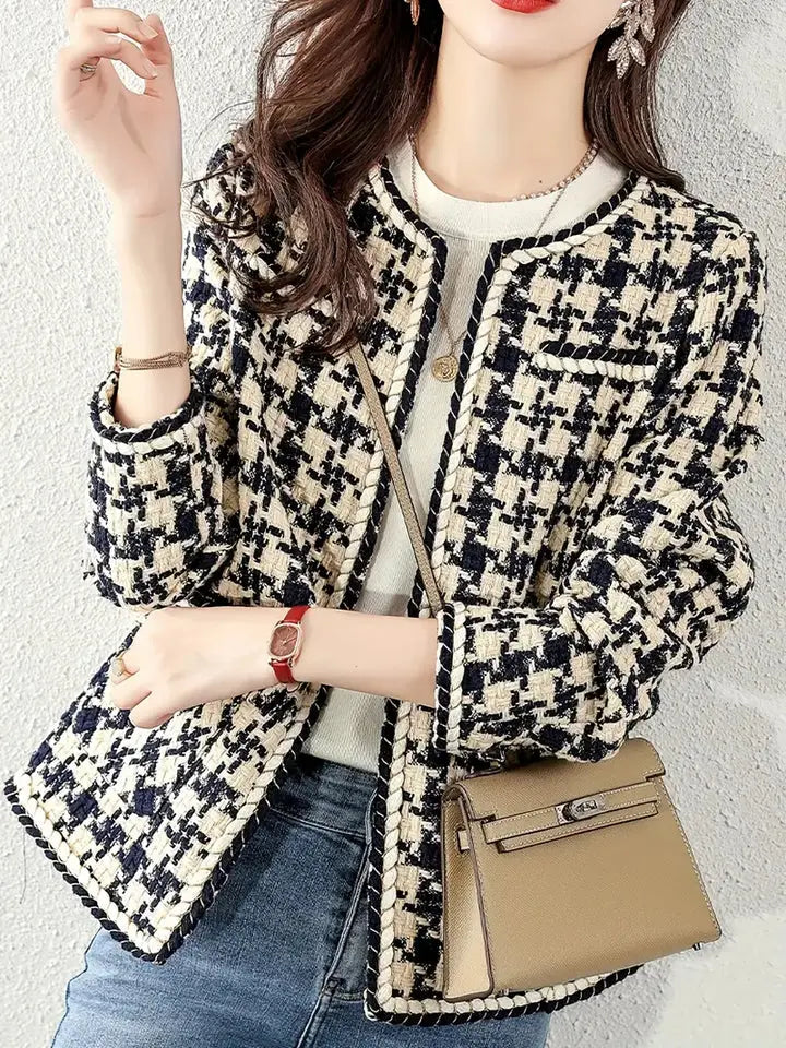 Gemusterter Blazer mit modernem Schnitt für Frauen Mivona