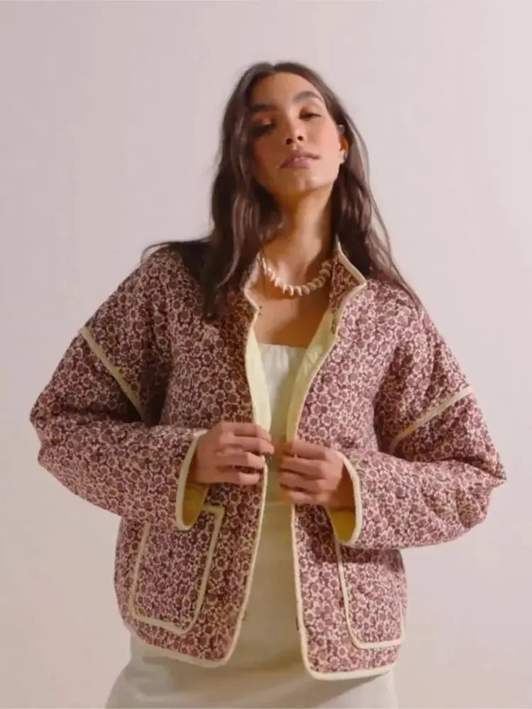 Jacke mit Blumenmuster und femininer Ausstrahlung für Frauen Mivona