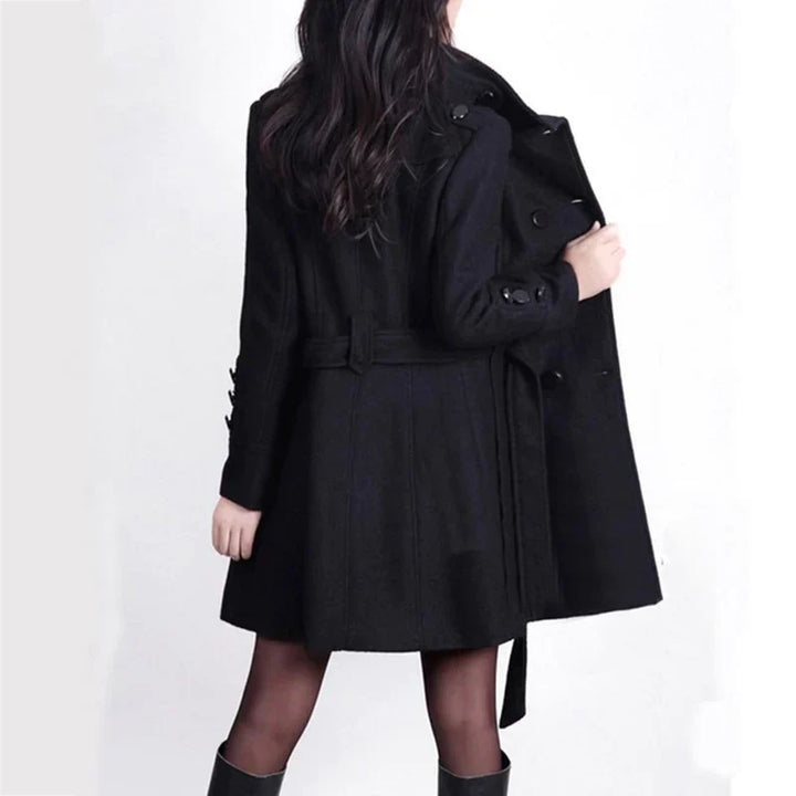 Stylischer Mantel Mit Gürtel Für Herbst Winter Wärme Für Frauen Mivona