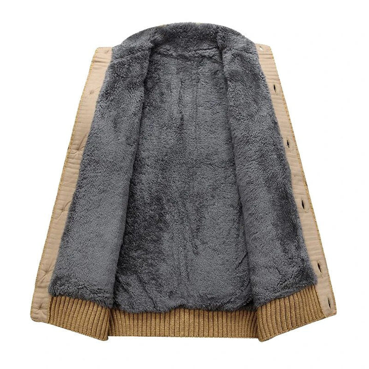 Strickjacke im Zopfmuster mit Knopfleiste für Herren Mivona