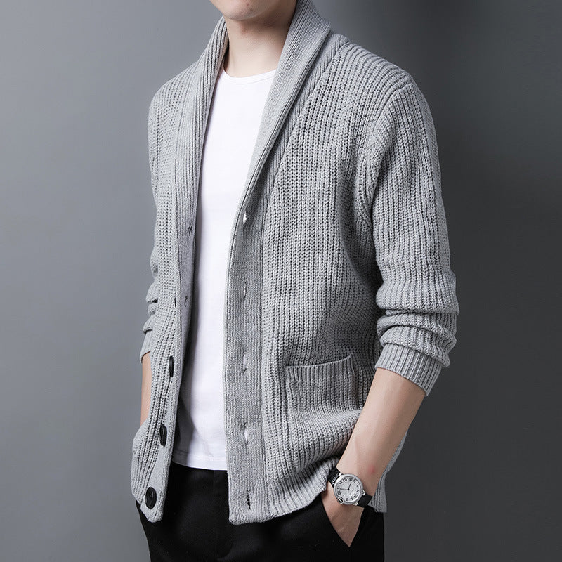 Strickjacke mit Schalkragen für Herren Mivona