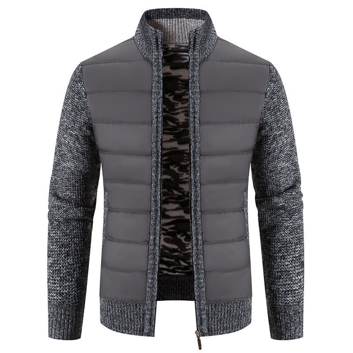 Herren hybride Steppjacke mit modischem Strickdesign Heidi-Mode Mivona