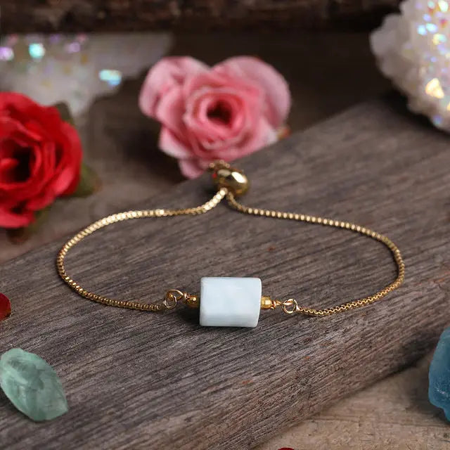 Verstellbarer Armband mit Natürlichen Edelsteinen Für Frauen Mivona