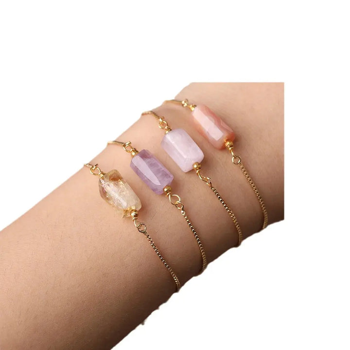 Verstellbarer Armband mit Natürlichen Edelsteinen Für Frauen Mivona