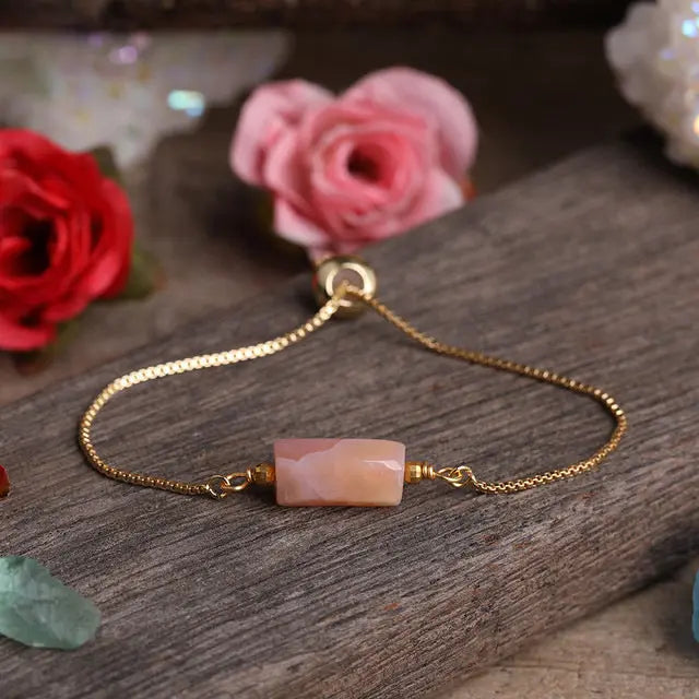 Verstellbarer Armband mit Natürlichen Edelsteinen Für Frauen Mivona