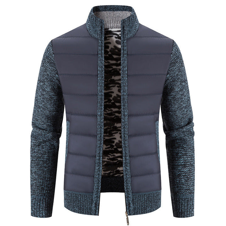Herren hybride Steppjacke mit modischem Strickdesign Heidi-Mode Mivona