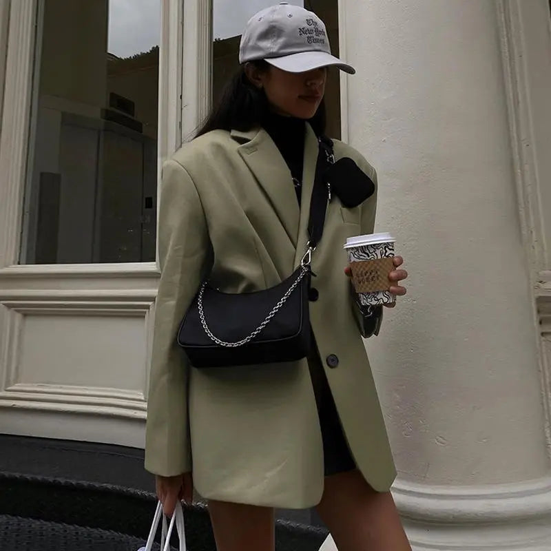 Taillierter Blazer mit offenem Rücken für Frauen Mivona