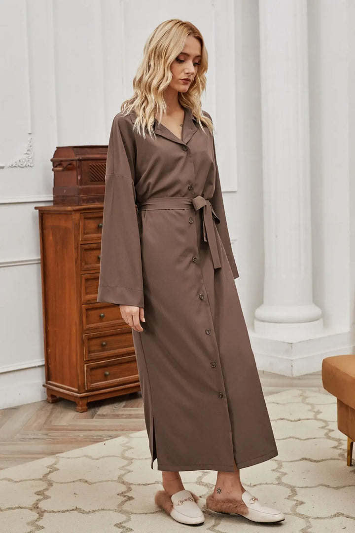 Klassischer langer Trenchcoat mit klarer Silhouette für Frauen Mivona