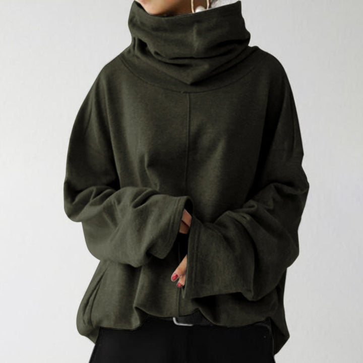 Eleganter Langarm-Rollkragenpullover Für Frauen Mivona