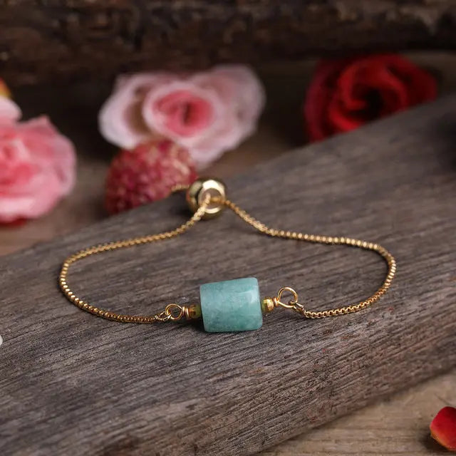 Verstellbarer Armband mit Natürlichen Edelsteinen Für Frauen Mivona