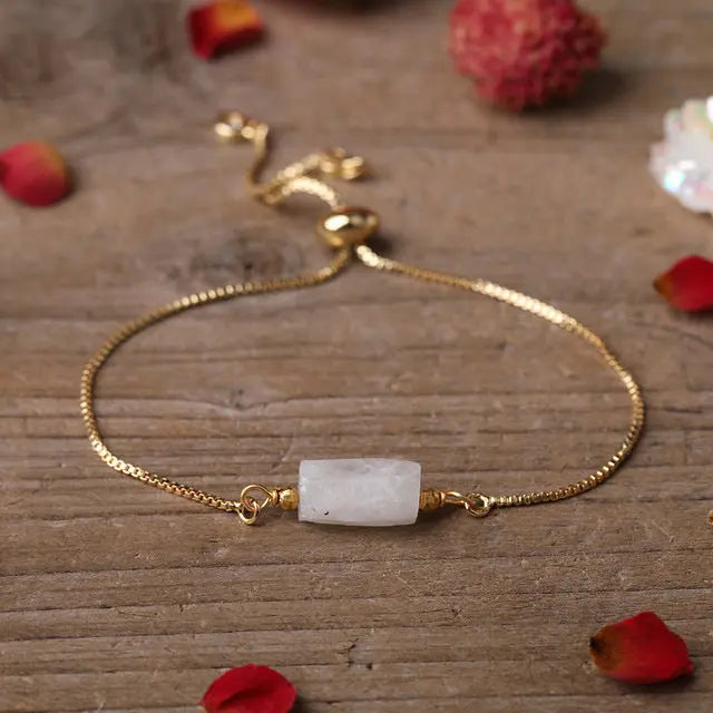 Verstellbarer Armband mit Natürlichen Edelsteinen Für Frauen Mivona