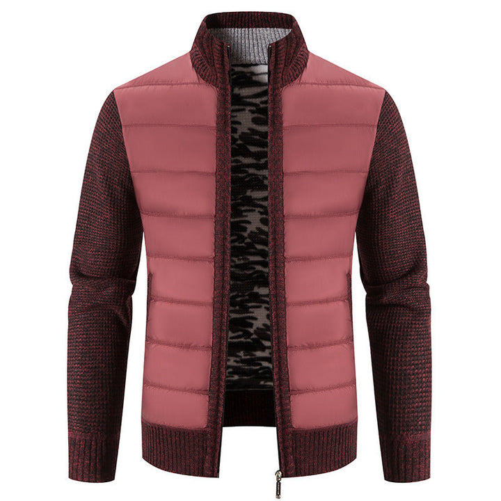 Herren hybride Steppjacke mit modischem Strickdesign Heidi-Mode Mivona