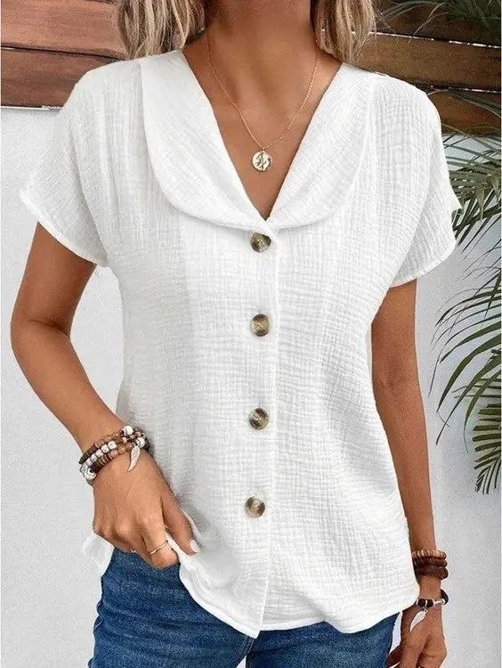 Stilvoller Pullover mit Kragen und Knopfdetails Für Frauen Mivona