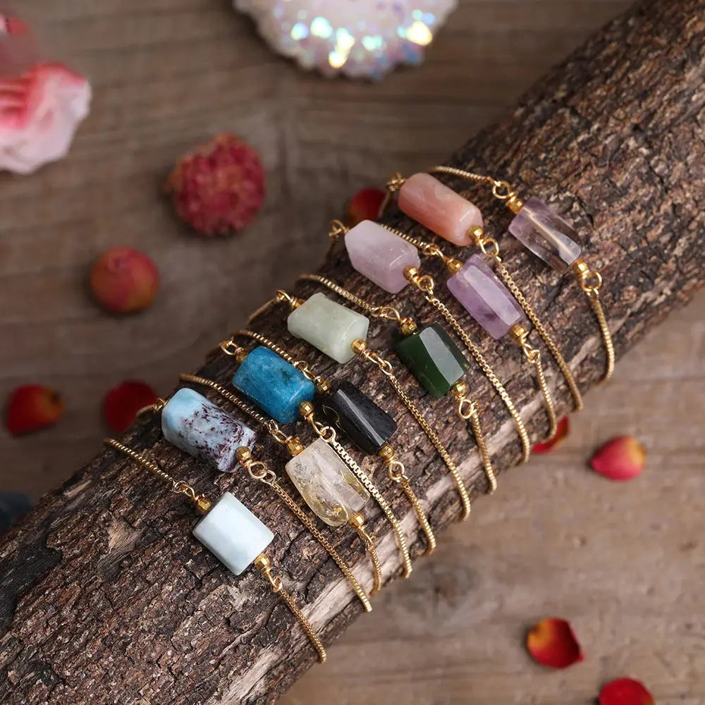 Verstellbarer Armband mit Natürlichen Edelsteinen Für Frauen Mivona