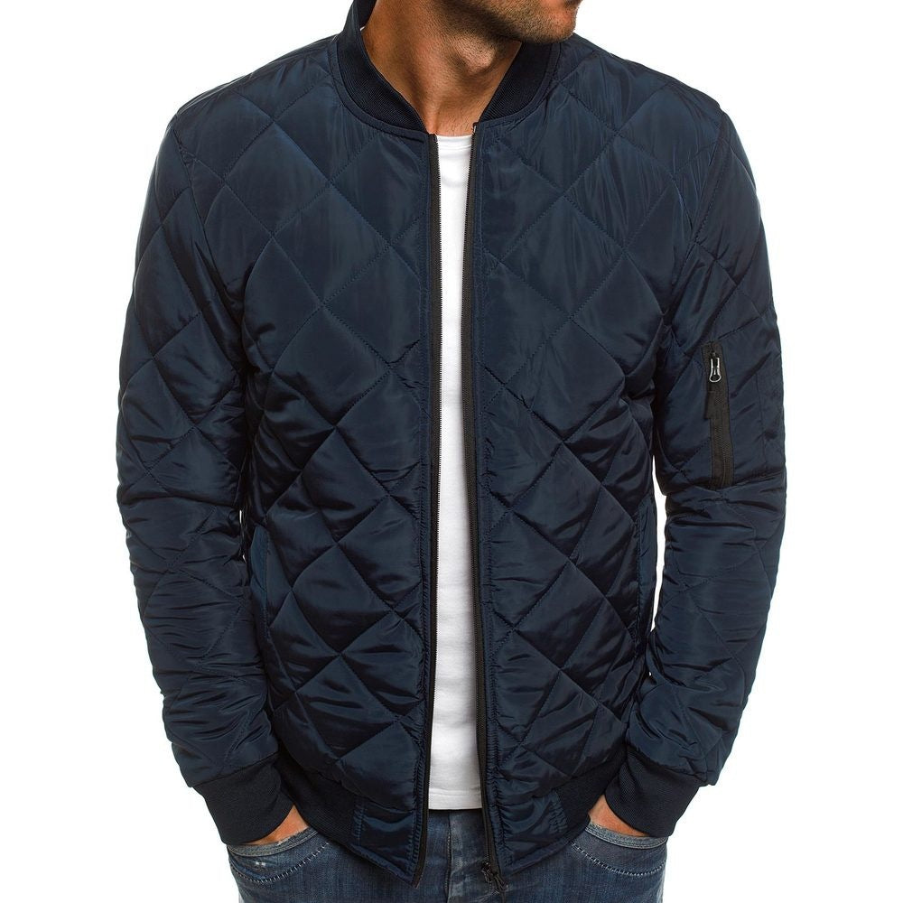 Herren Steppjacke mit praktischen Taschen und elastischen Bündchen Heidi-Mode Mivona