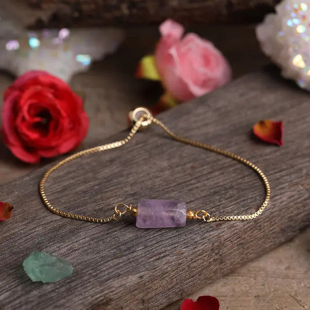 Verstellbarer Armband mit Natürlichen Edelsteinen Für Frauen Mivona
