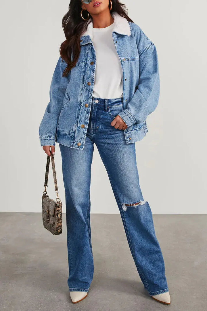 Zeitlose Jeansjacke mit klassischer Passform und Stil für Damen Mivona