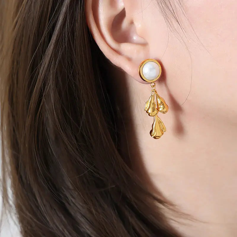 Strukturierte Tropfen Ohrringe mit elegantem Design für Damen Mivona