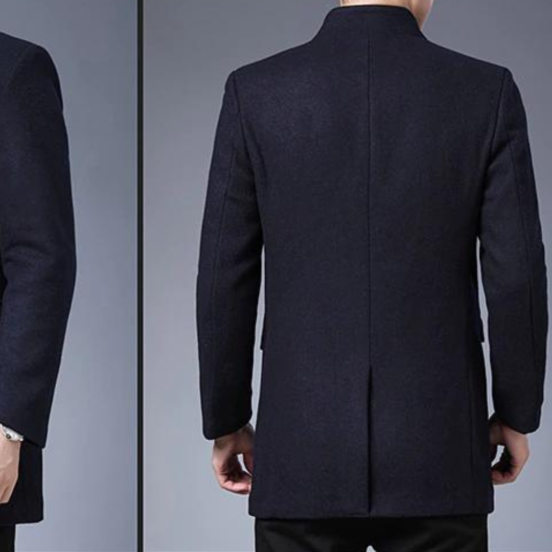 Herren-Trenchcoat aus Wolle – winddicht Mivona