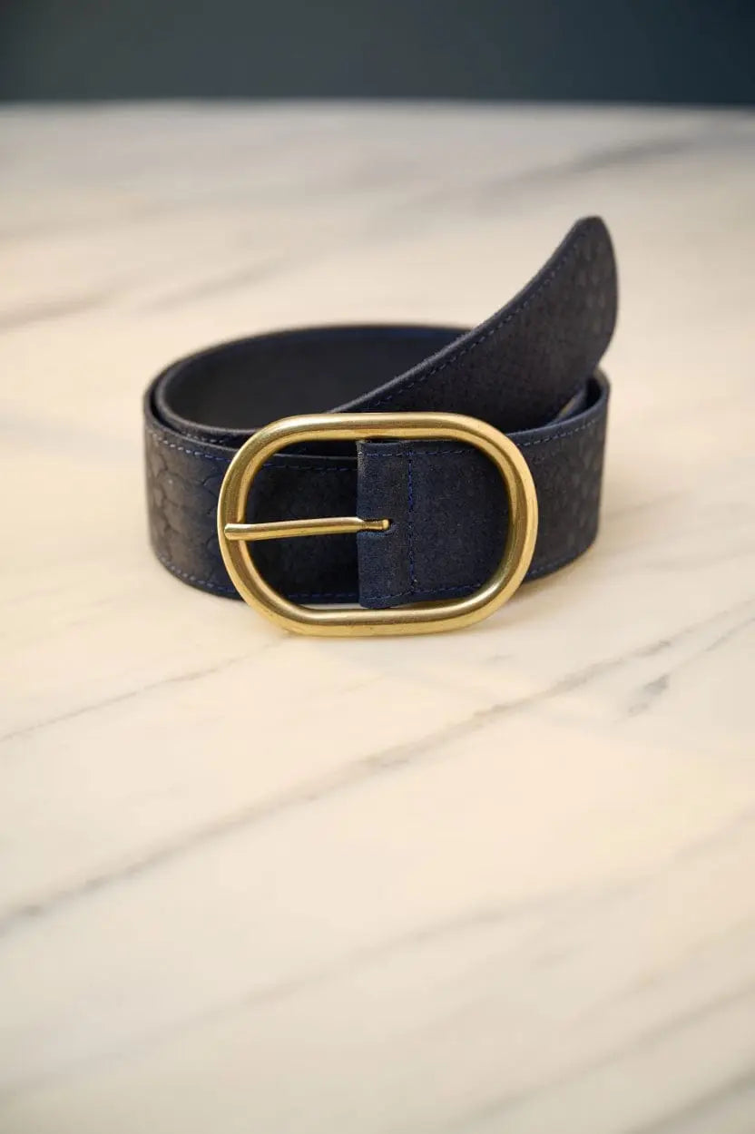 Marineblau mit Goldener Schnalle Für Frauen Mivona