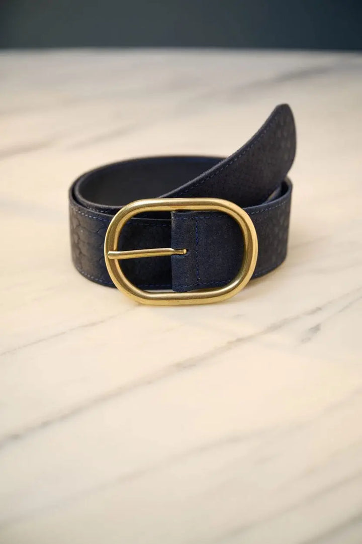 Marineblau mit Goldener Schnalle Für Frauen Mivona
