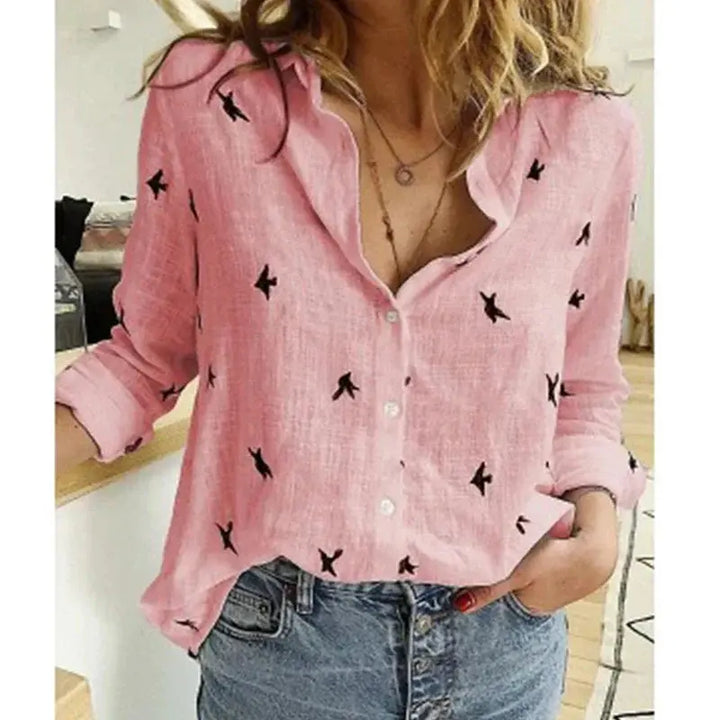 Zeitlose Raffinesse in einer Eleganten Leinenbluse für Damen Mivona