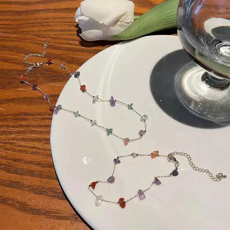 Elegante Natürliche Edelstein-Halskette Für Frauen Mivona