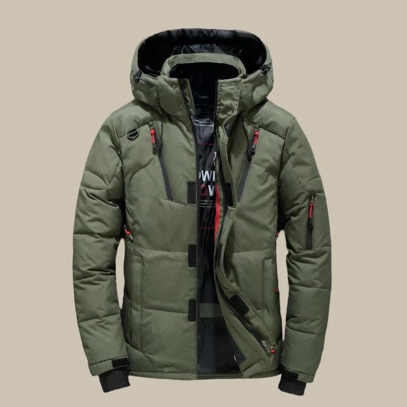 Herren Winterjacke Mit Langarm Und Frontreißverschluss Design