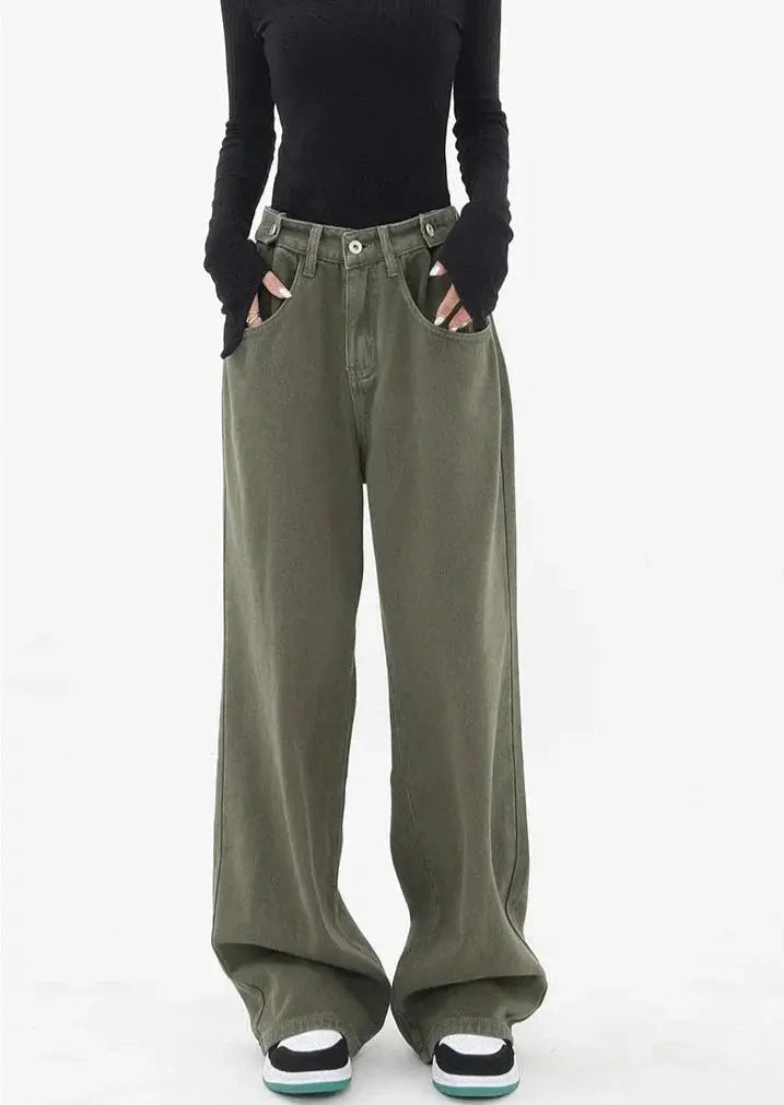 Lässige High Waist Jeans mit Bequemer Passform für Frauen Mivona