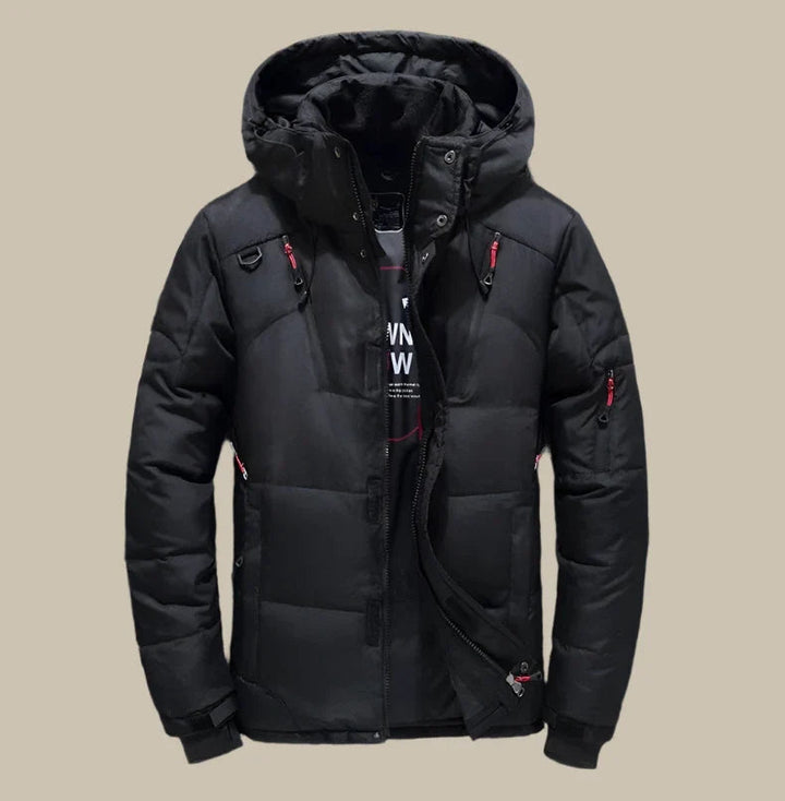 Herren Winterjacke Mit Langarm Und Frontreißverschluss Design