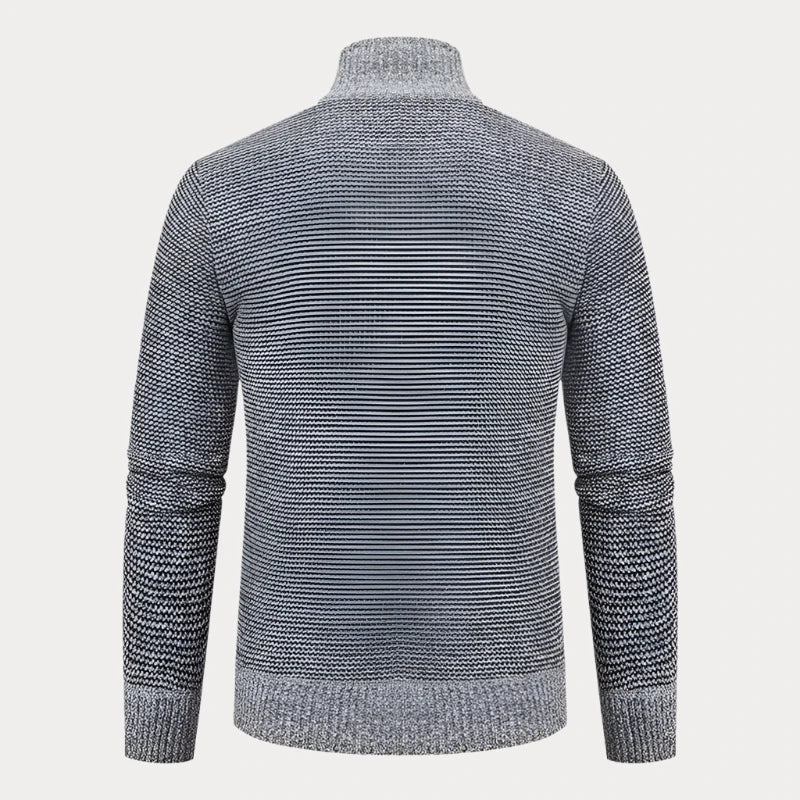 Stehkragen-Strickjacke für Herren Mivona