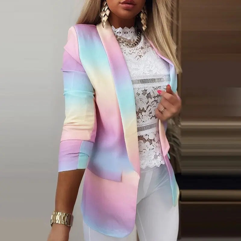 Klassischer Blazer mit langen Ärmeln und klarer Silhouette für Frauen Mivona
