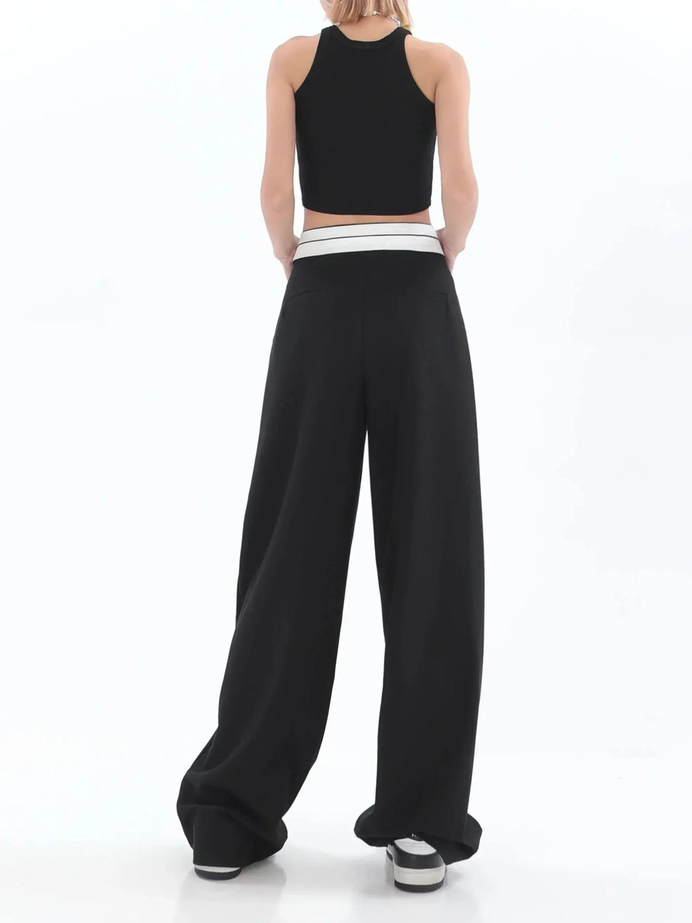Weite High Waist Hosen für Einen Lässigen Look für Frauen Mivona
