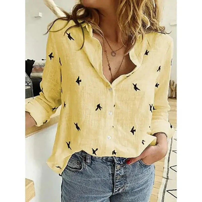Zeitlose Raffinesse in einer Eleganten Leinenbluse für Damen Mivona