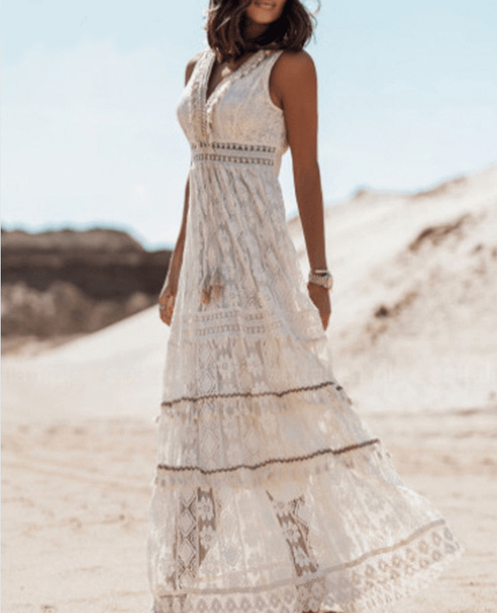 Elegantes Boho-Kleid mit fließendem Design Für Frauen Mivona