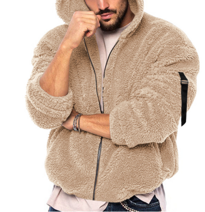 Fleece Zip Hoodie mit Lockerer Passform für Herren Mivona
