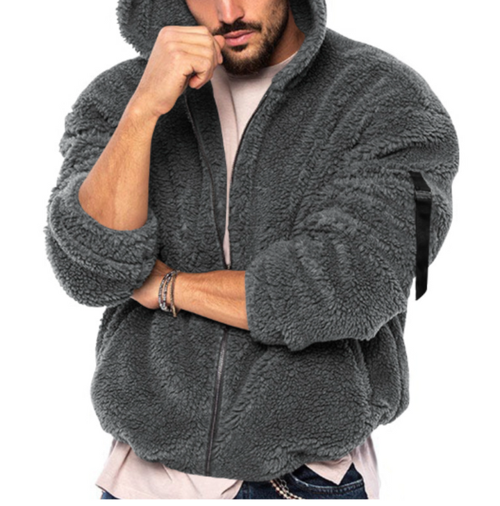 Fleece Zip Hoodie mit Lockerer Passform für Herren Mivona