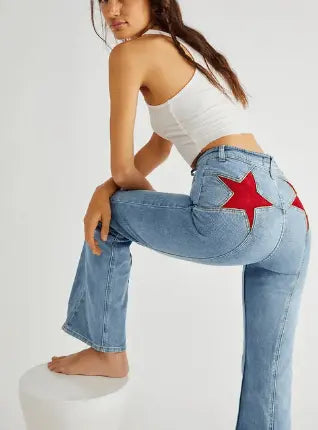 Ausgestellte Hose mit femininer Passform und verspieltem Stil für Frauen Mivona