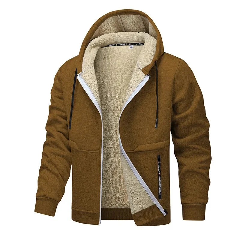 Herren Lässig Fleece Jacke | Winter Mivona