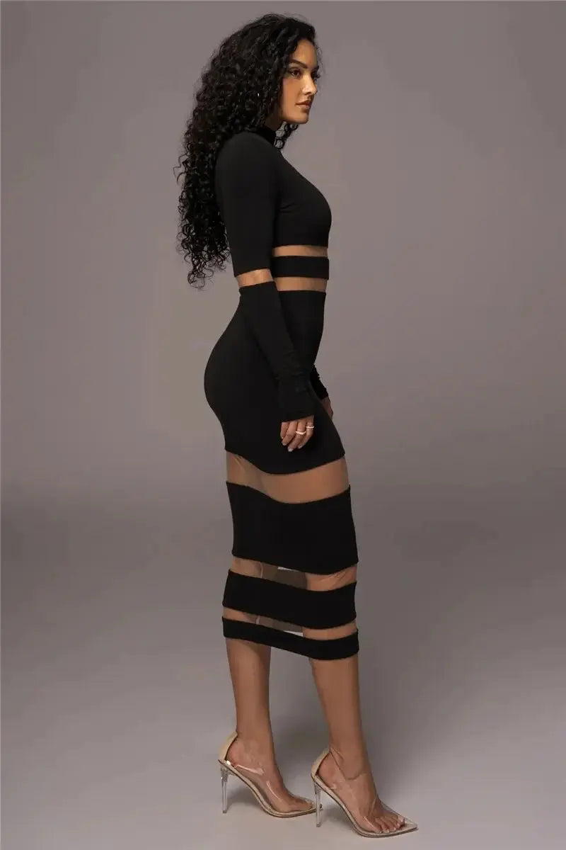 Kleid mit Cut Outs und markanten Akzenten für Frauen Mivona