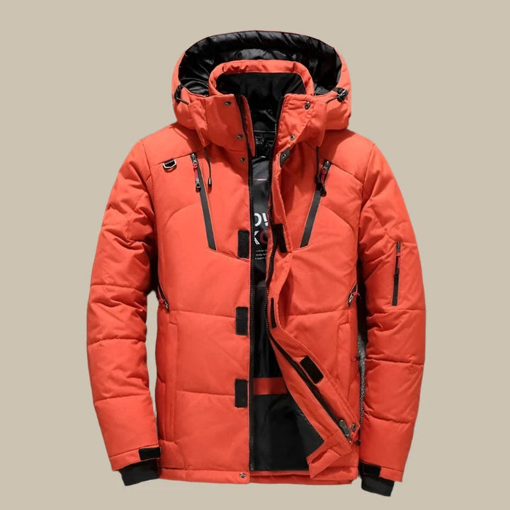 Herren Winterjacke Mit Langarm Und Frontreißverschluss Design