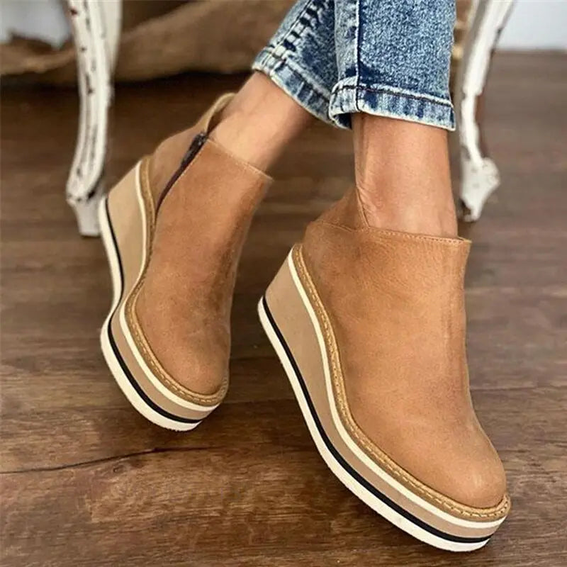 Stilvolle Plateau-Stiefeletten Für Frauen Mivona