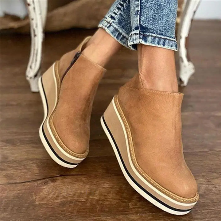 Stilvolle Plateau-Stiefeletten Für Frauen Mivona