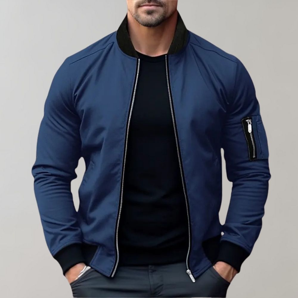 Bomberjacke Herren Leicht | Zip-Up Jacke Alltag Mivona