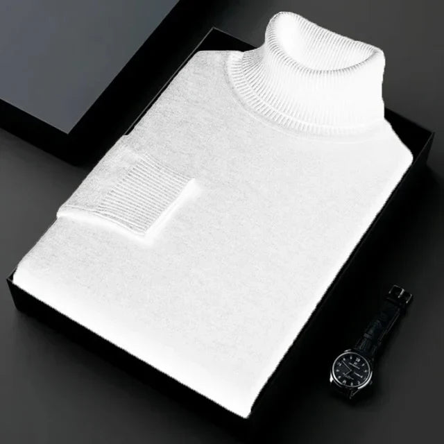 Heren Coltrui – Slim Fit Gebreide Trui met Lange Mouwen Mivona