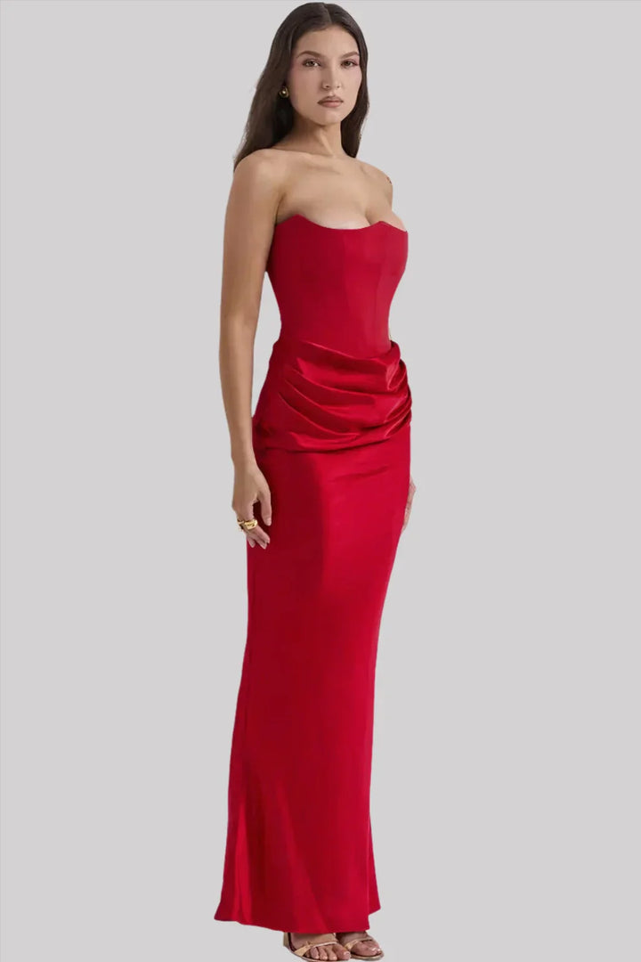 Edles schlankes Bandeau-Abendkleid für Damen