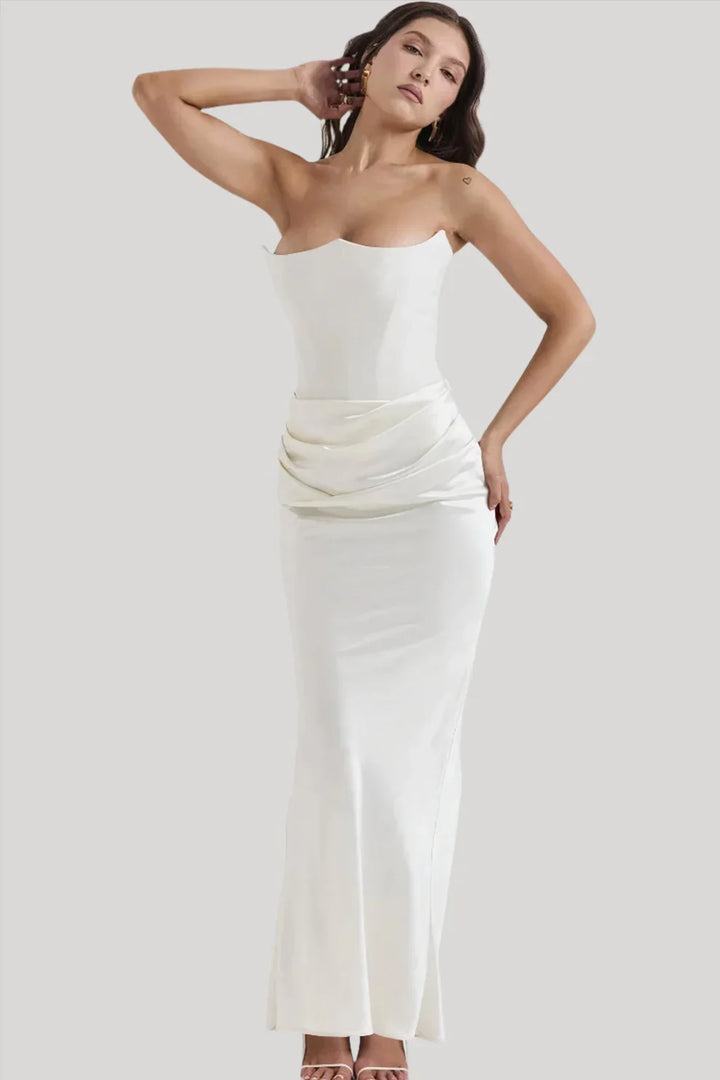 Edles schlankes Bandeau-Abendkleid für Damen