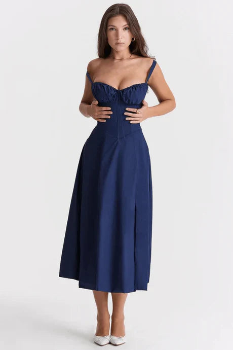 Anmutiges Korsett-Sommerkleid mit ausgestelltem Schnitt für Damen