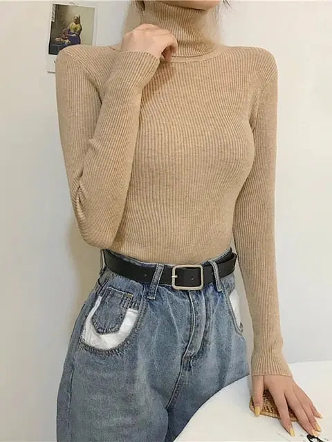 Damen Rollkragenpullover Für Frauen Mivona